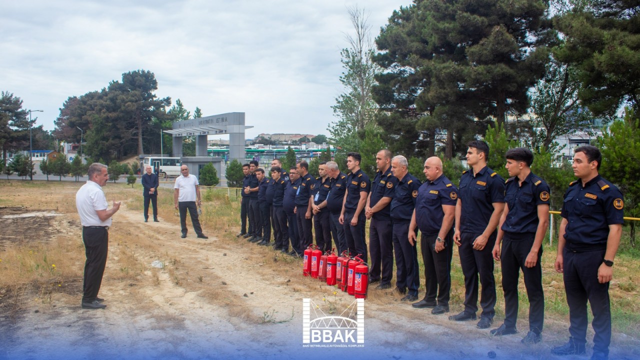 BBAK-da yanğından mühafizə üzrə praktiki təlim-məşqlərə start verilib - FOTOLAR